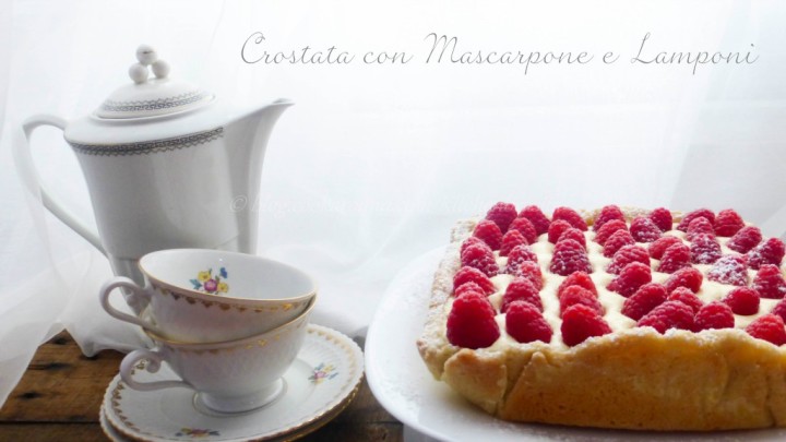 Crostata con mascarpone e lamponi