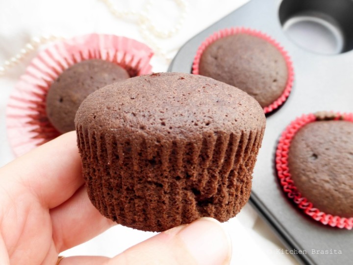 cupcake al cacao con soli albumi