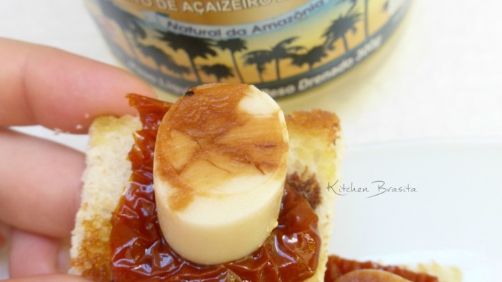 crostini con cuore di palma