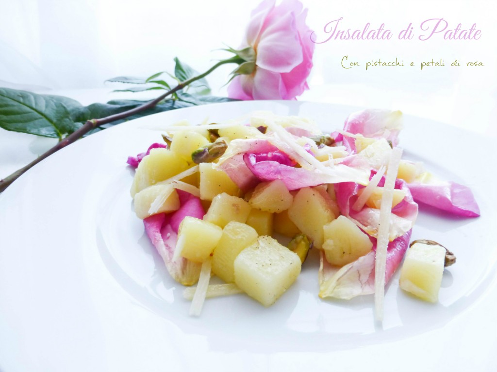 insalata di patate rose e pistacchi