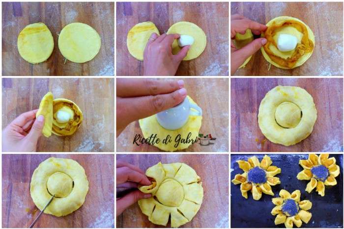 Rustici girasole di pane torta
