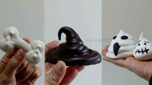 ideas halloween, meringa, idee con le meringhe, meringhe di halloween