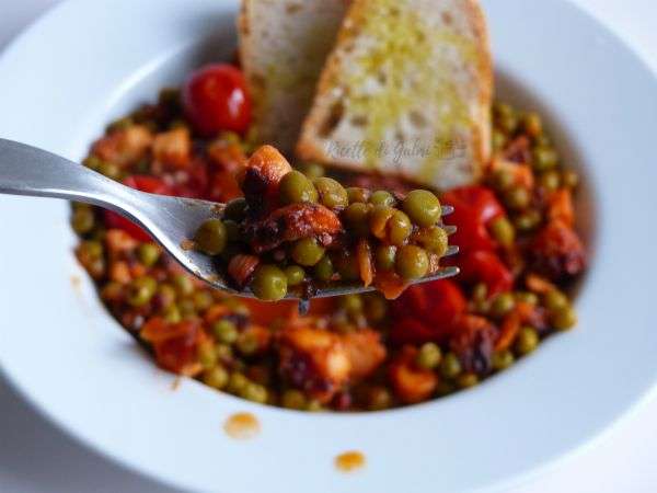 polpo con i piselli al pomodoro buonissimo ricetta facile gabri