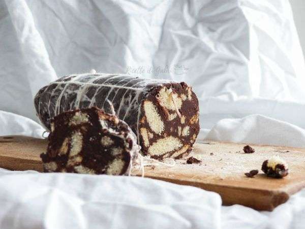 salame di cioccolato senza uova ne burro ricetta facile senza cottura
