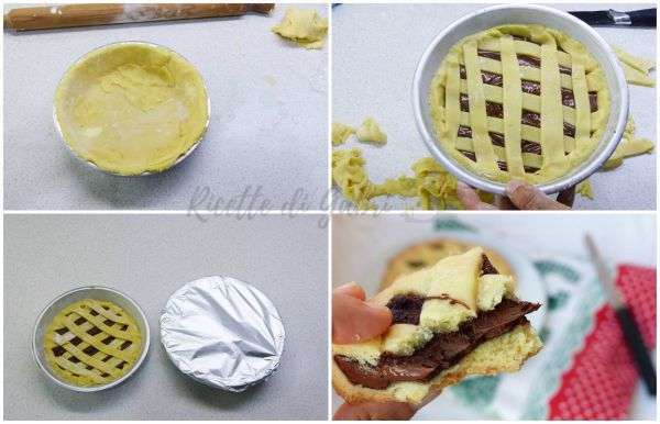crostata alla nutella che rimane sempre morbida e cremosa