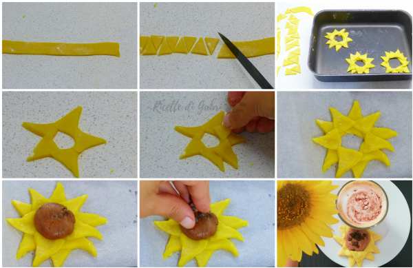 come fare pasta frolla senza burro per biscotti a forma di girasoli sunflower cookies