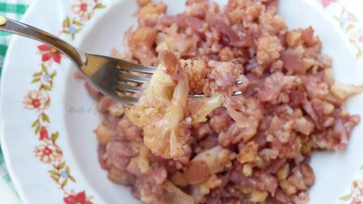 cavolfiore in padella al vino rosso contorno invernale ricetta siciliana ricette di gabri
