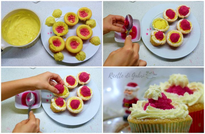 muffins natalizi ripieni di crema pasticcera alchermes e panna dolcetti di natale facili e veloci ricette di gabri