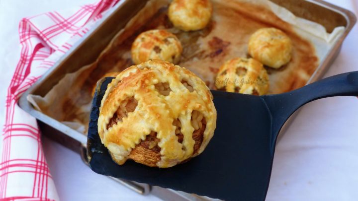 funghi ripieni ricetta facile sfiziosa con riso e pasta sfoglia antipasto piatto unico gabri