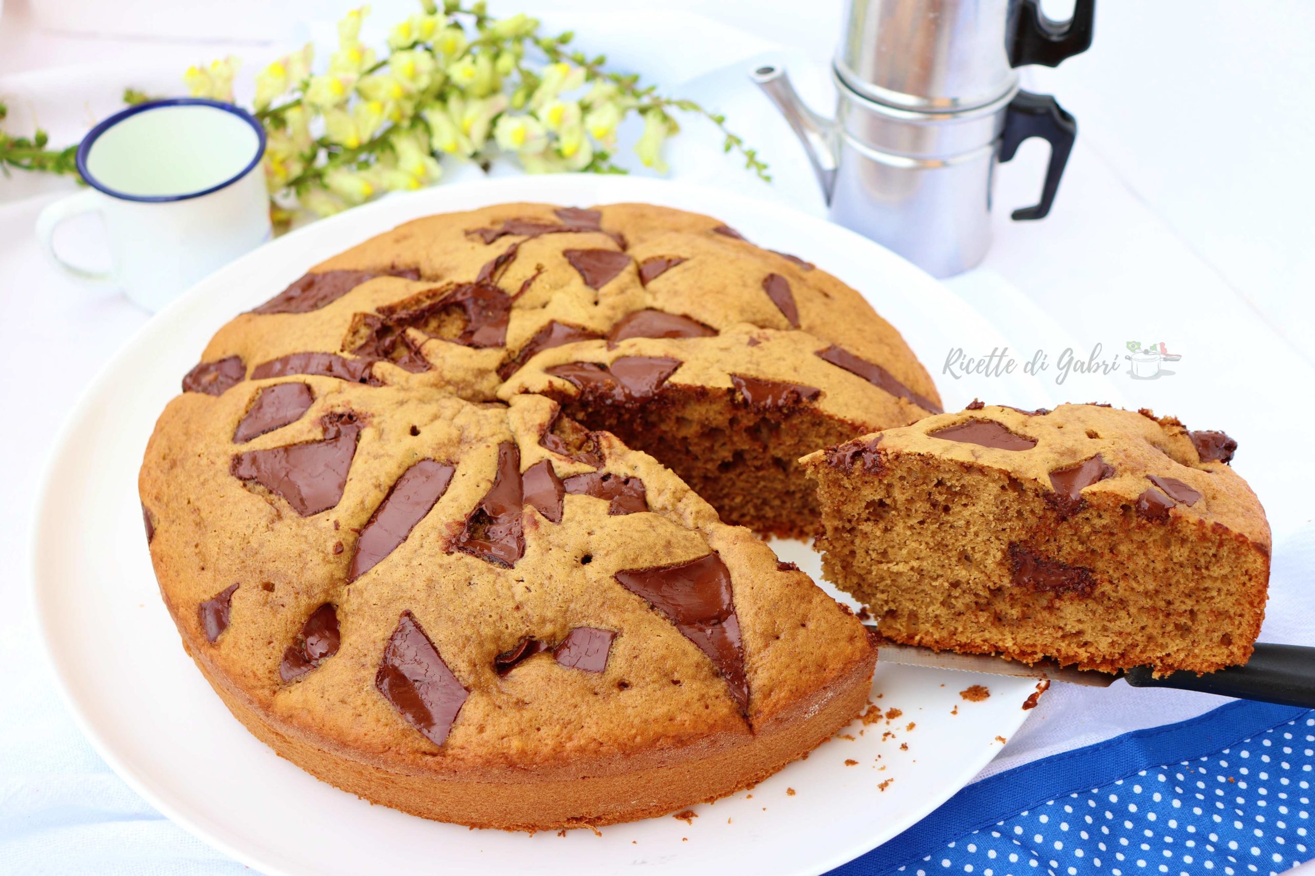 ciambellone torta soffice caffè e cioccolato ricetta facile senza burro