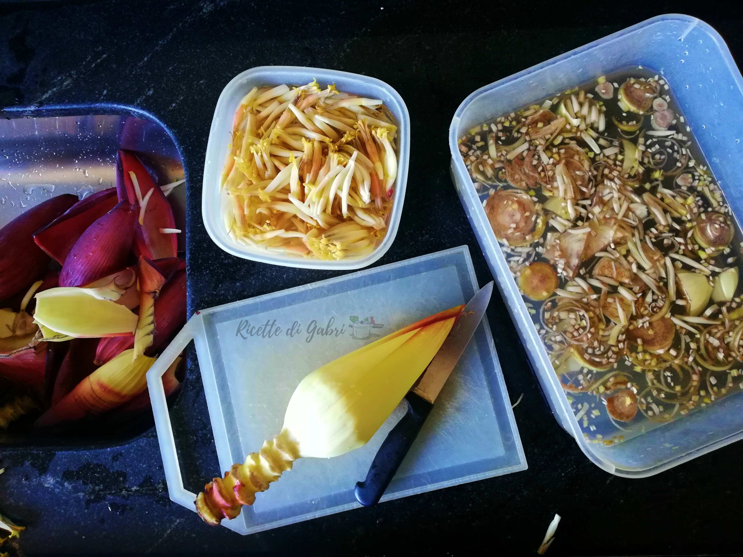 come cucinare cuore di banano ricetta farofa caponata di gabri
