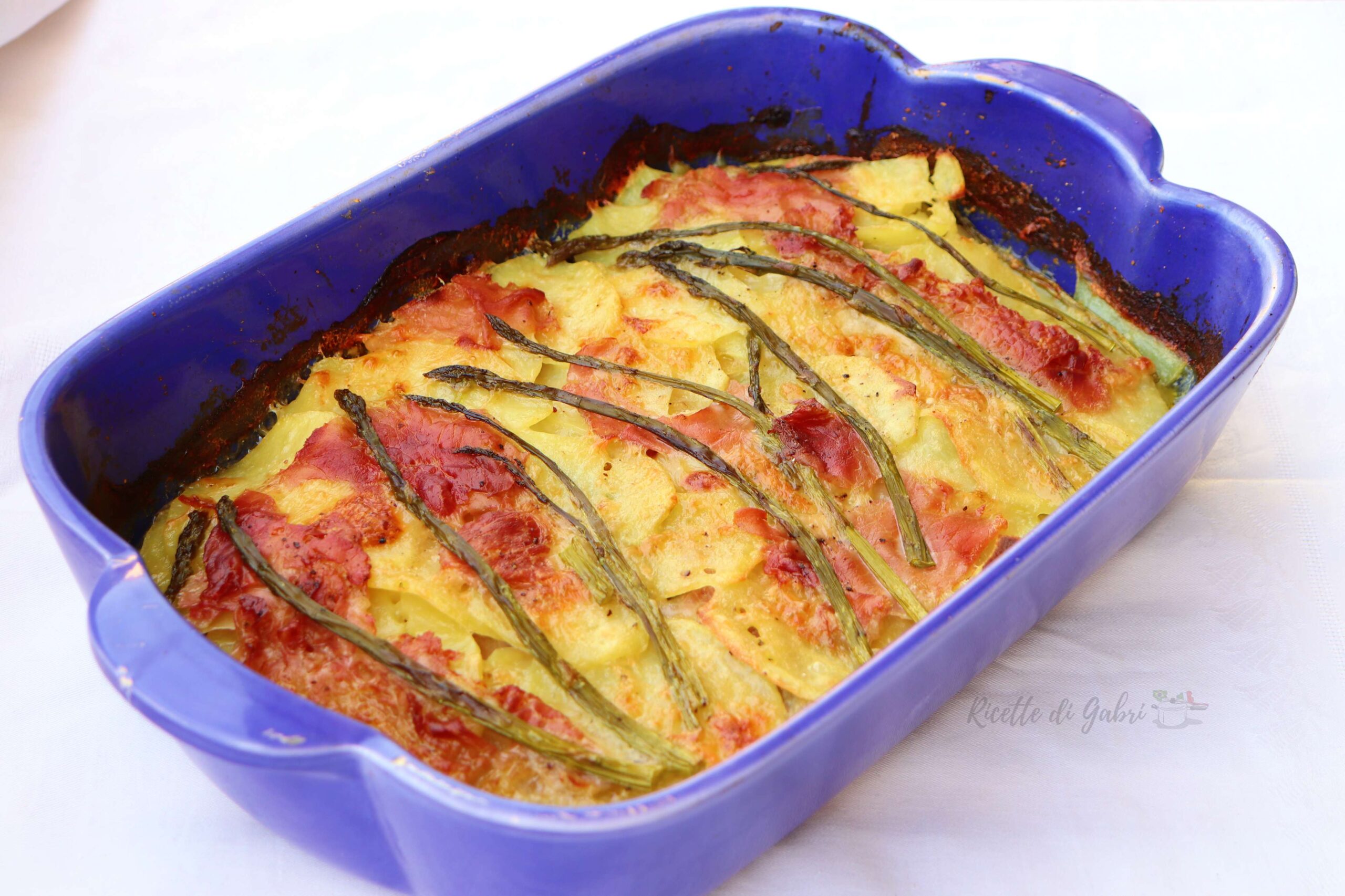 parmigiana di patate e asparagi facile e veloce tutto a crudo ricetta di gabri