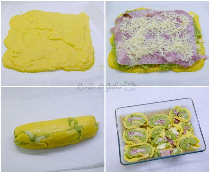 rotolo di polenta farcito con broccoli prosciutto e formaggio ricetta facile veloce con polenta istantanea 