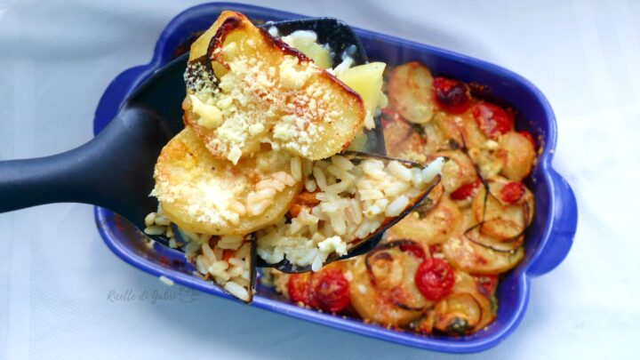 tiella patate riso e cozze ricetta pugliese barese facile veloce di gabri