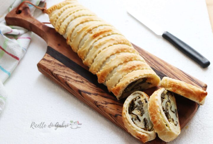 strudel salato con foglie di broccoli e cavolfiore ricetta facile anti spreco