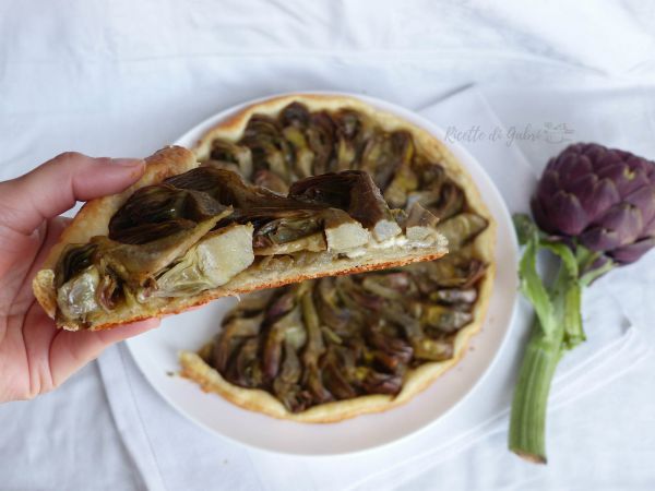 crostata di carciofi e patate con pasta sfoglia ricetta facile e veloce di gabri