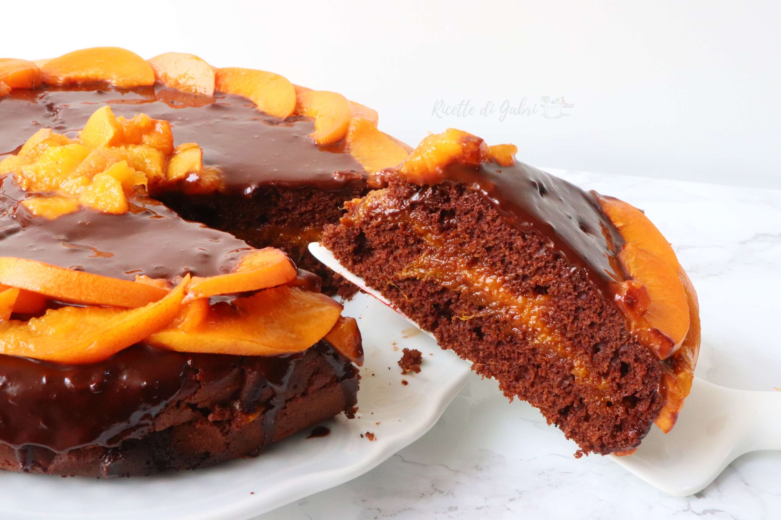 torta cioccolato e albicocche cotta in padella ricetta facile gabri dolci senza forno