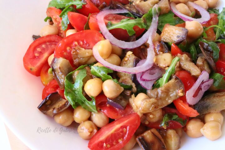 ricetta insalata ceci e melanzane salvacena veloce e gustoso gabri