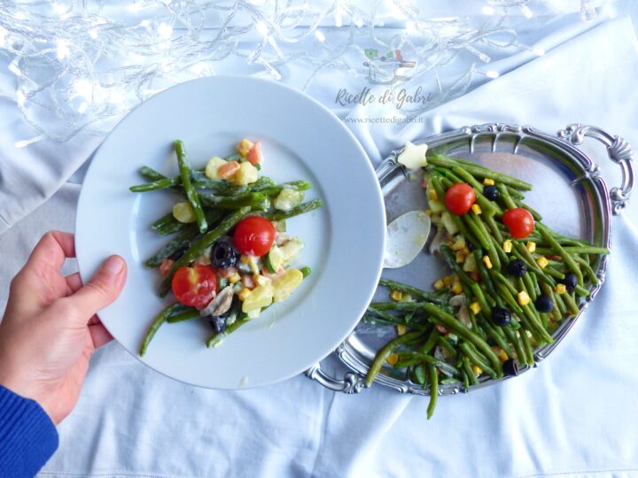 ricetta insalata russa fatta in casa a forma di albero alberello di natale contorni veloci facili gabri