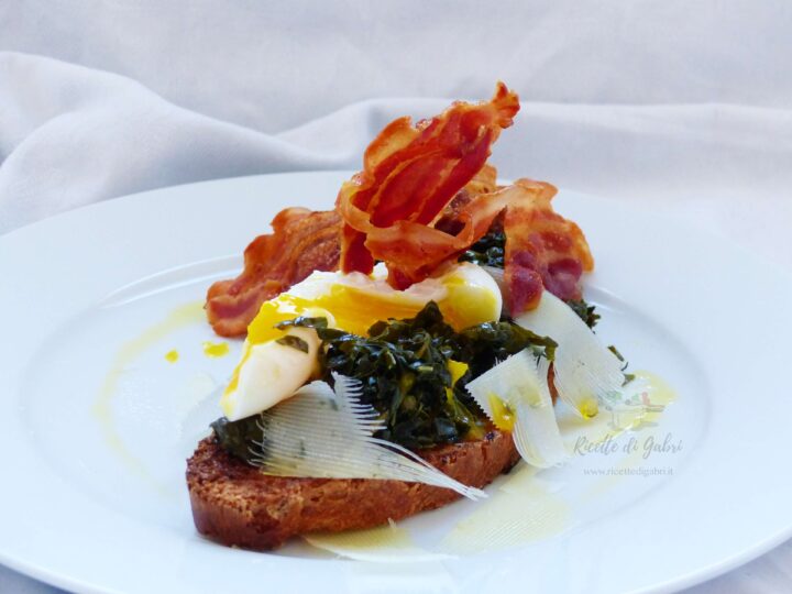ricetta bruschetta uovo in camicia e cavolo nero toscano salvacena di gabri