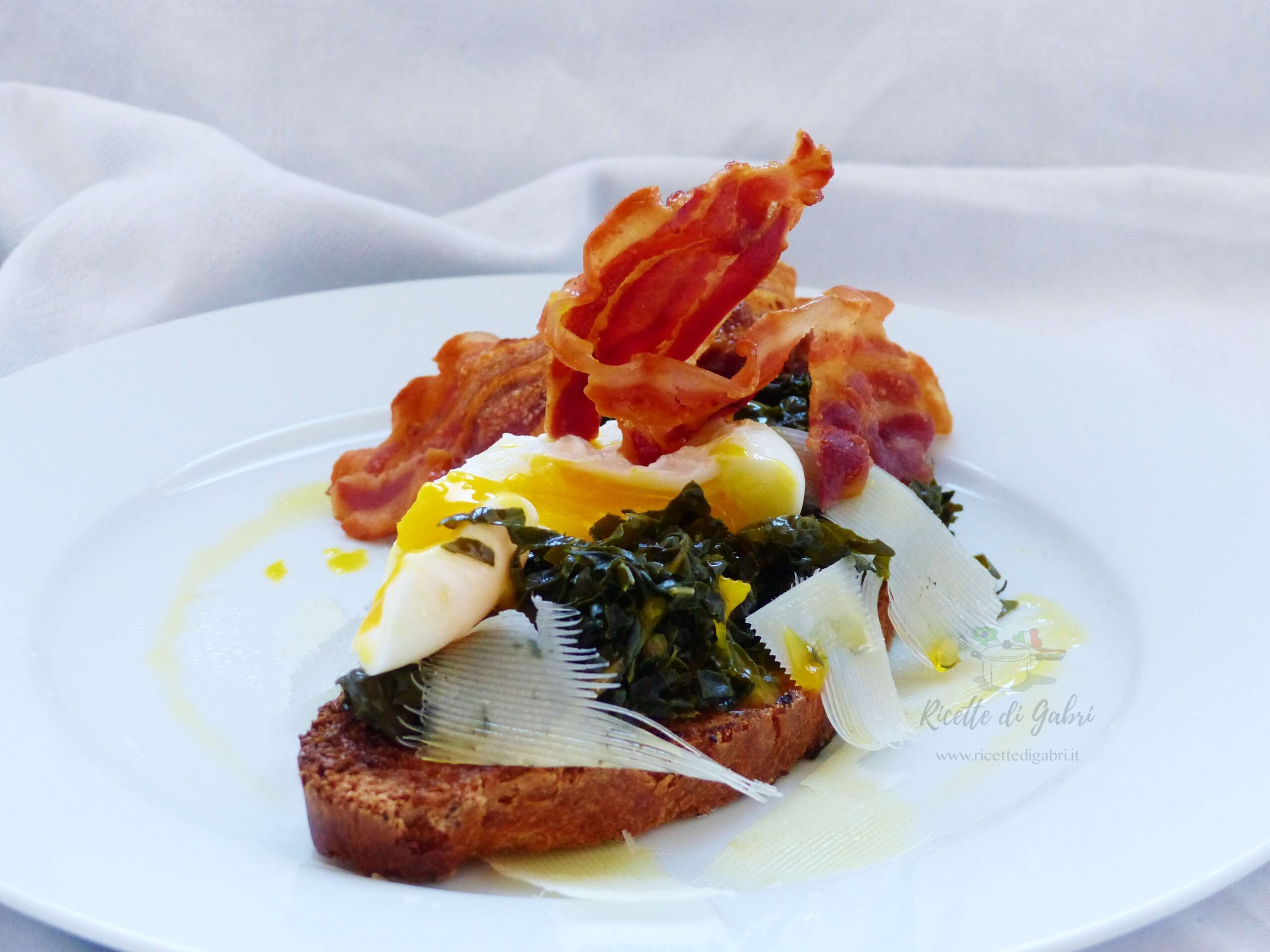 ricetta bruschetta uovo in camicia e cavolo nero toscano salvacena di gabri