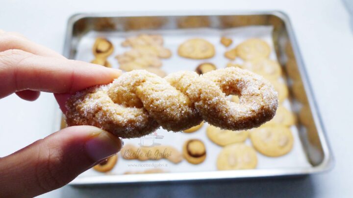 biscotti semplici con pasta frolla all'olio torcetti gabri ricetta facile veloce