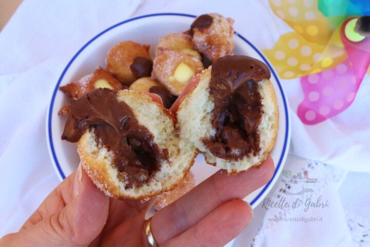 ricetta castagnole ripiene di crema frittelle di carnevale facili e veloce soffici 