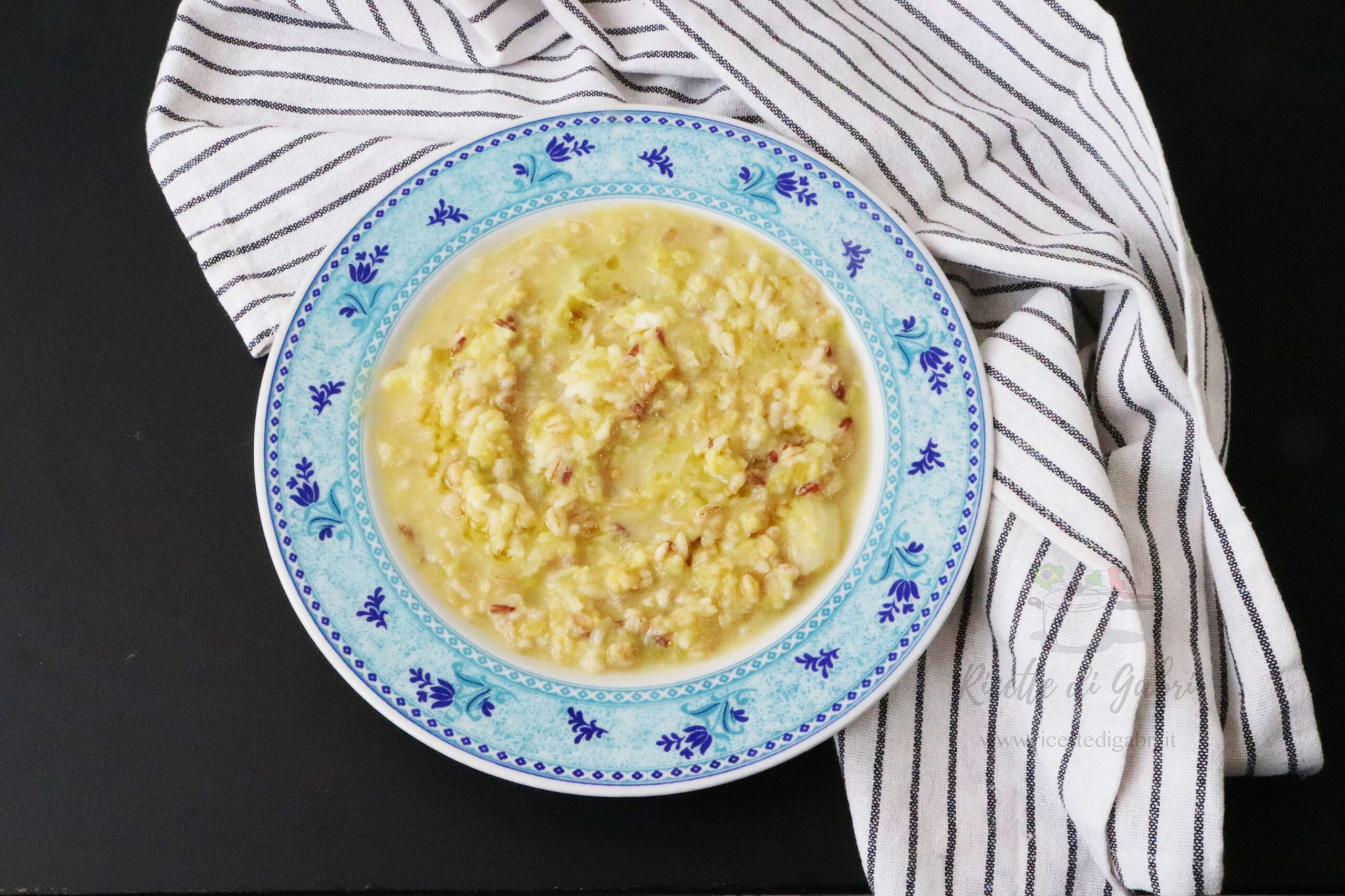 ricetta 5 cereali riso e verza di gabri minestra facile economica vegetariana