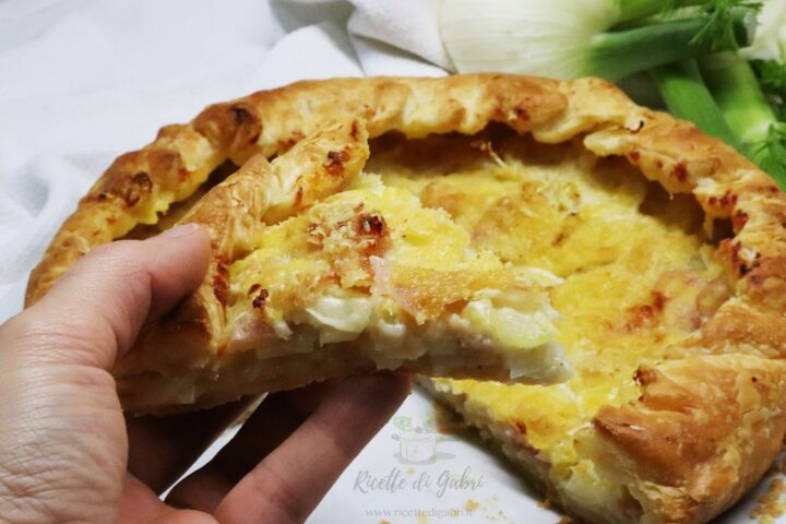 torta di finocchi con pasta sfoglia ricetta fcaile veloce salvacena gabri