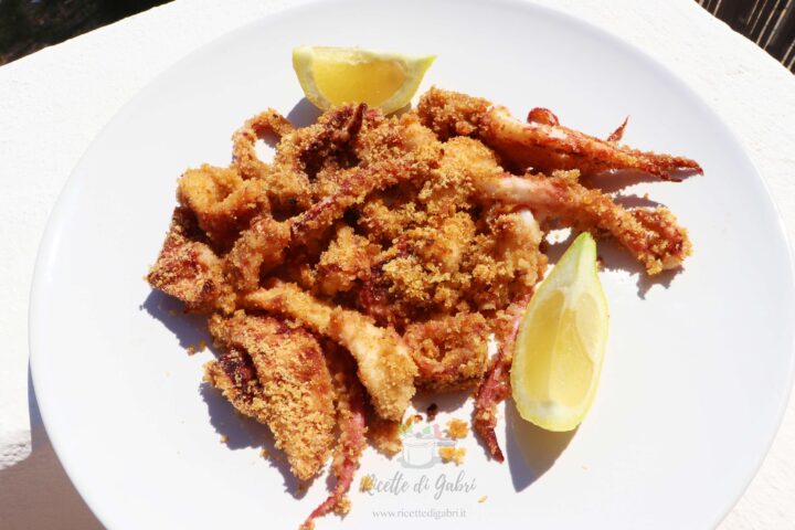ricetta calamari totani gratinati al forno come fritti ricetta secondo di pesce facile veloce gabri