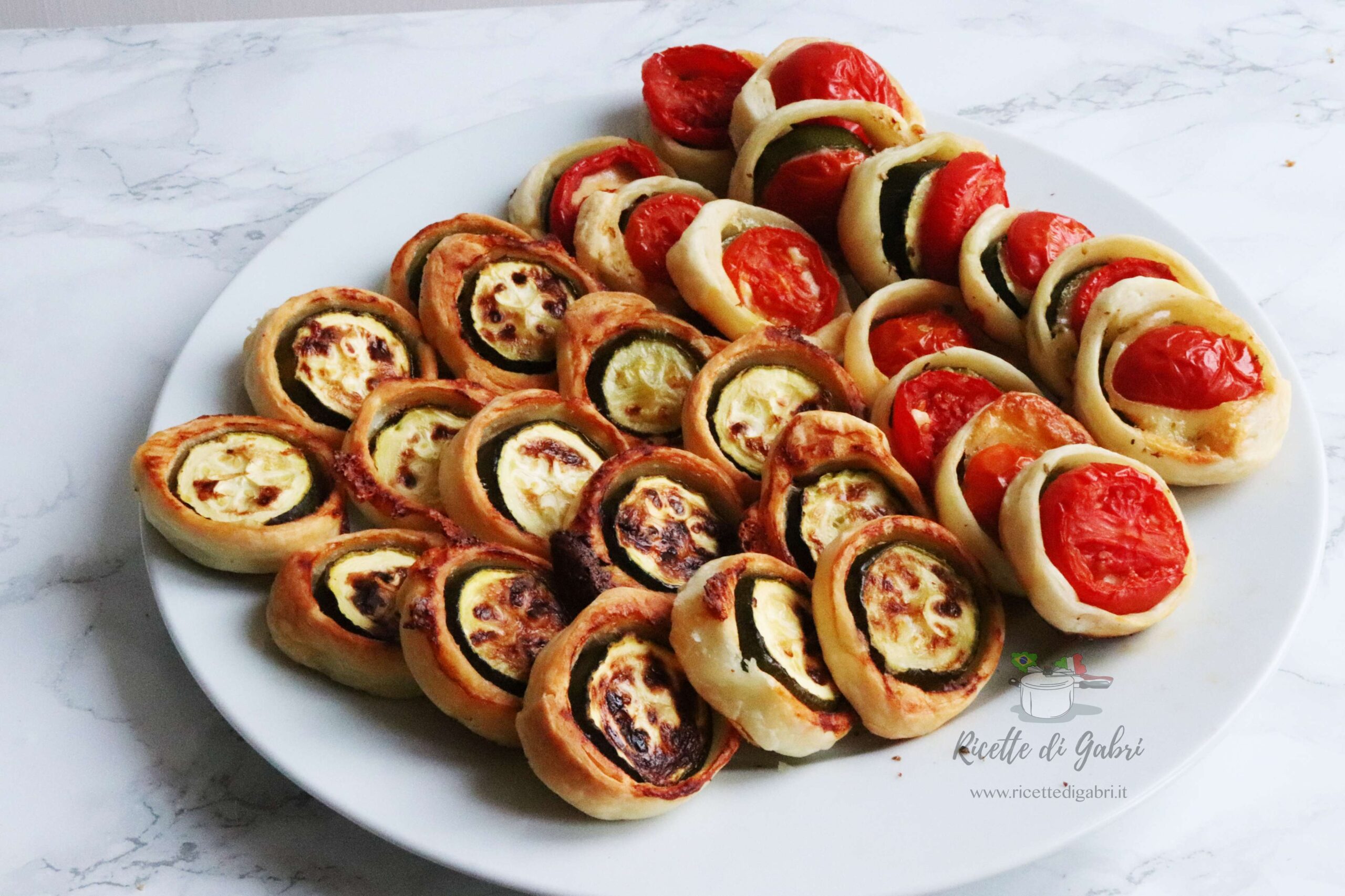 salatini pasta sfoglia e zucchine ricetta facile antipasto aperitivo veloce sfoglia gabri