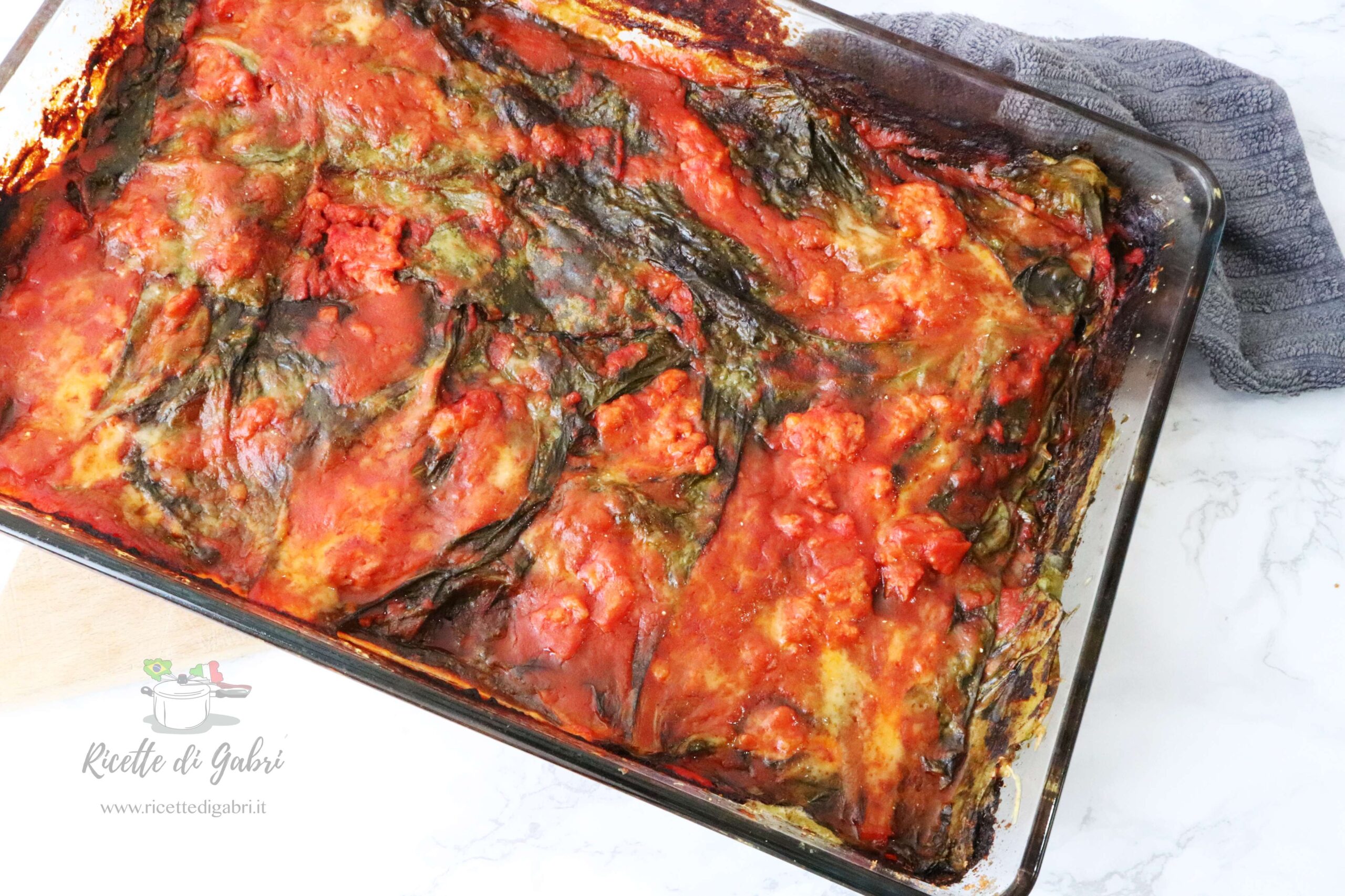 ricetta lasagna lasagne bieta bietola senza pasta parmigiana di bietola biete ricette facili veloci gabri