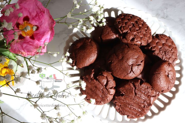 ricetta biscotti al cioccolato senza burro senza zucchero e senza olio con le uova di pasqua ricetta facile veloce gabri