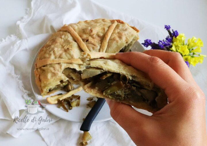 torta salata ai carciofi ricetta facile panada carciofi e patate tutto a crudo 