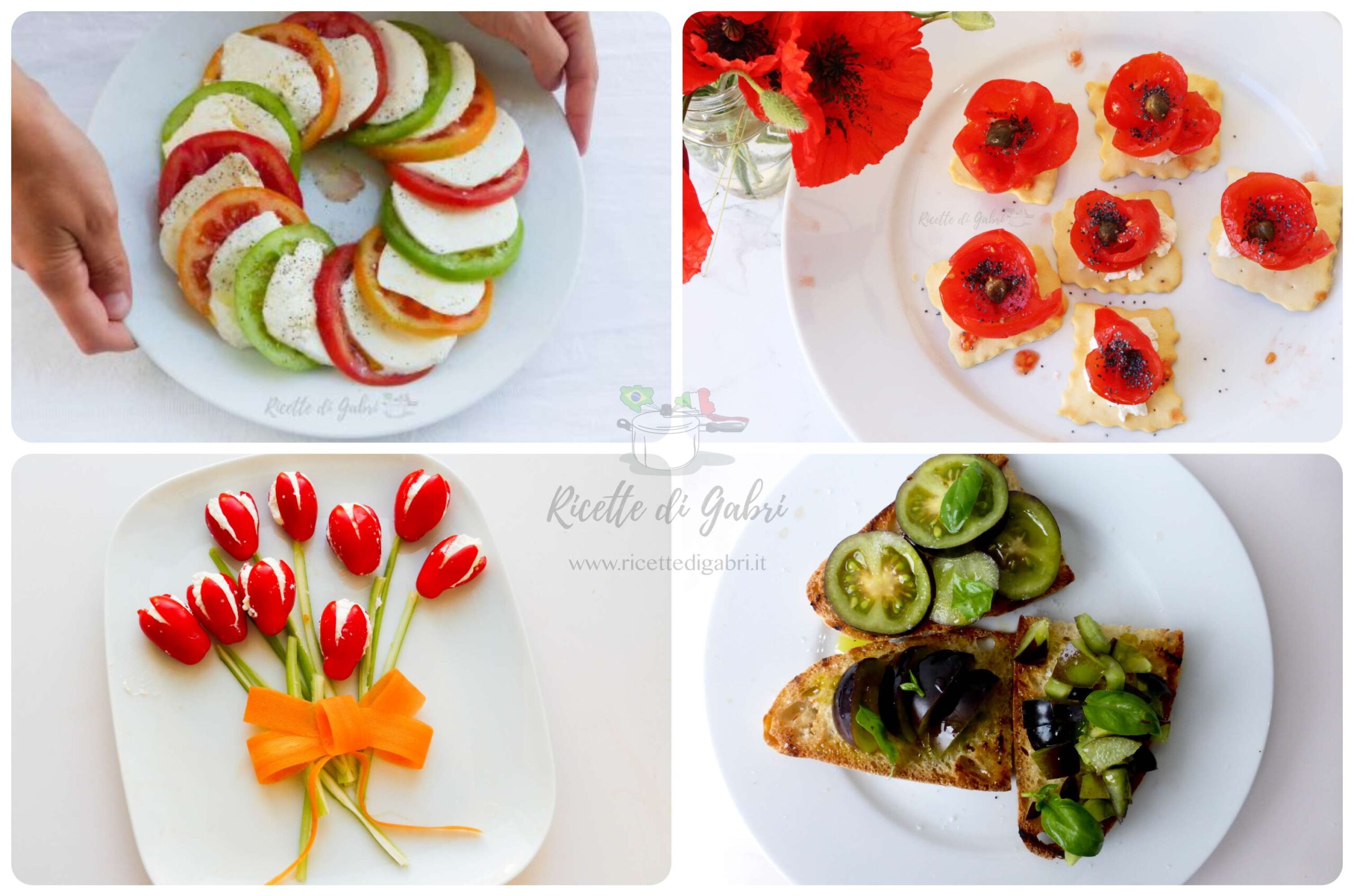 4 ricette con i pomodori freschi idee presentare insalata caprese italian caprese salad gabri