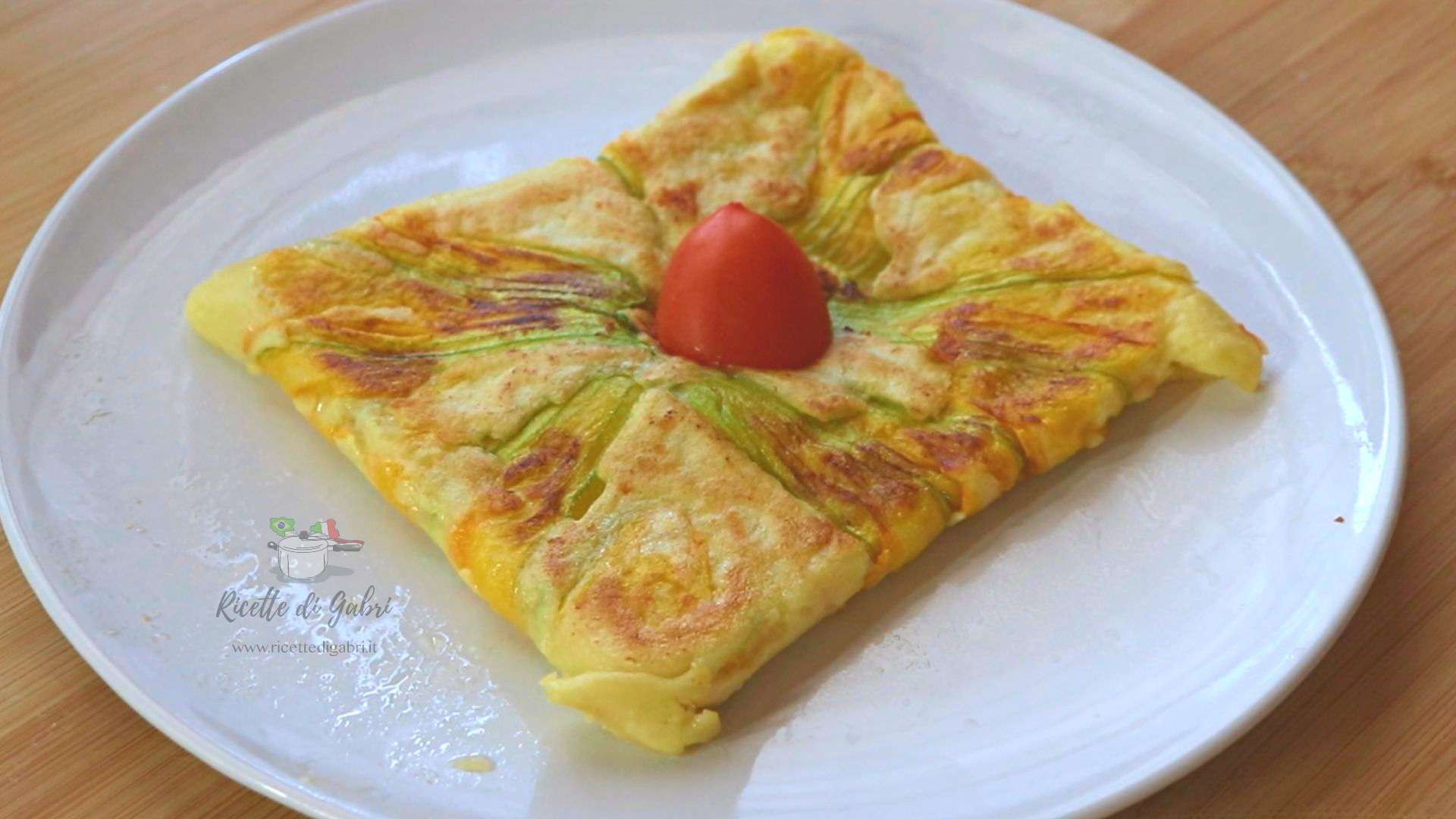 crepes crespelle salate con fiori di zucca ricetta facile veloce fiori zucchina padella gabri