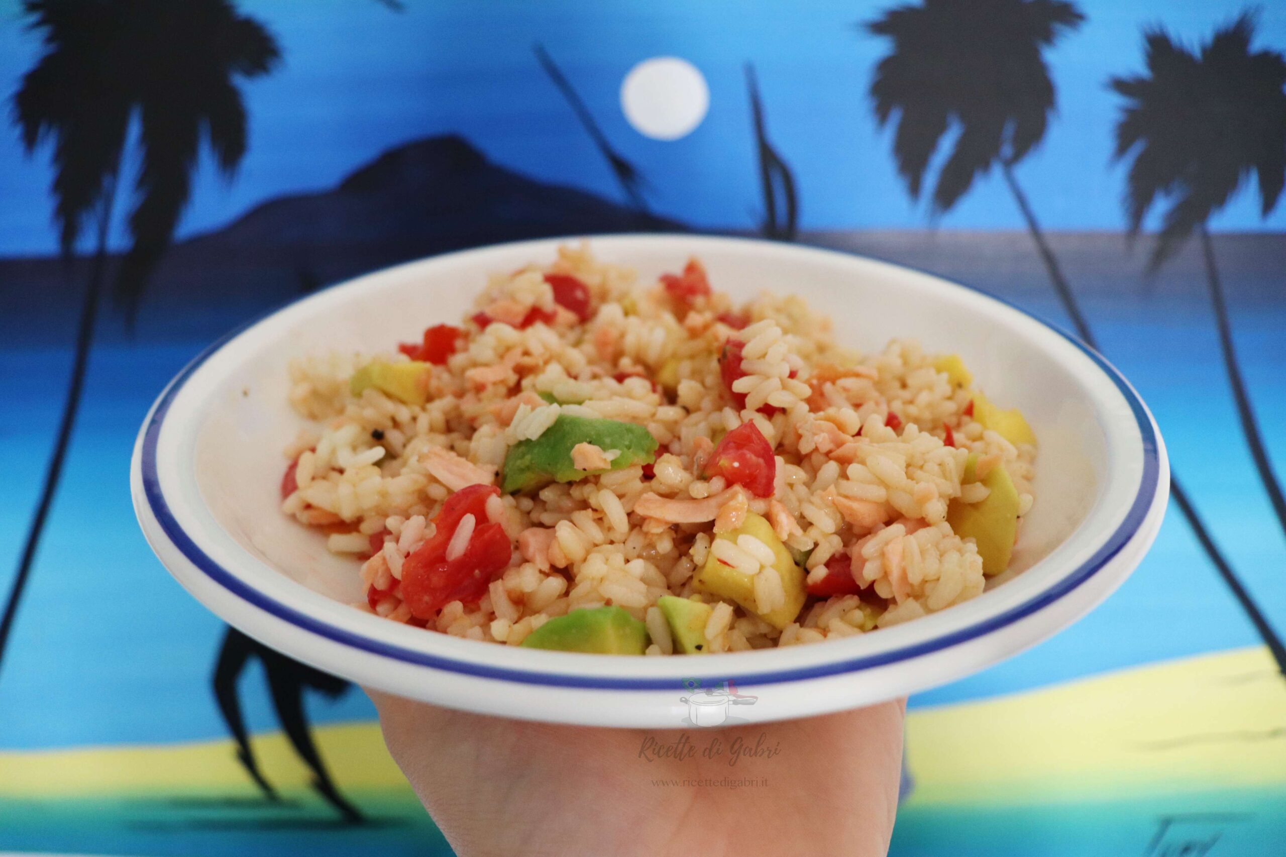 insalata di riso con salmone e avocado ricetta estiva insalata riso freddo senza maionese gabri