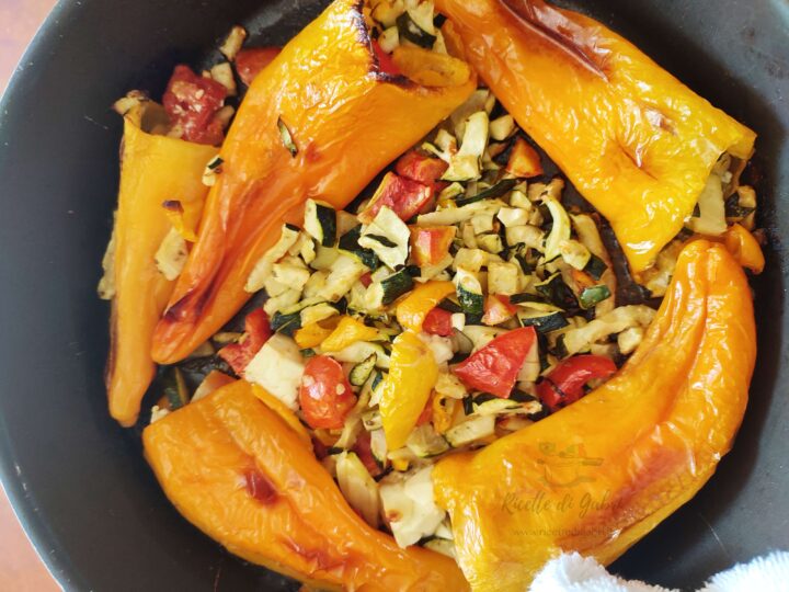 peperoni ripieni di verdure e formaggio feta ricetta facile veloce di gabri