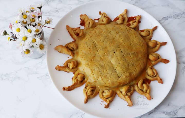 torta salata sole ripieno bieta e formaggio ricetta torta salata senza pasta sfoglia facile veloce gabri