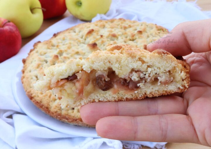 torta grattugina alle mele ricetta facile e veloce di gabri torta di mele fatta in casa senza burro con solo 1 uovo crostata di frolla grattugiata di gabri
