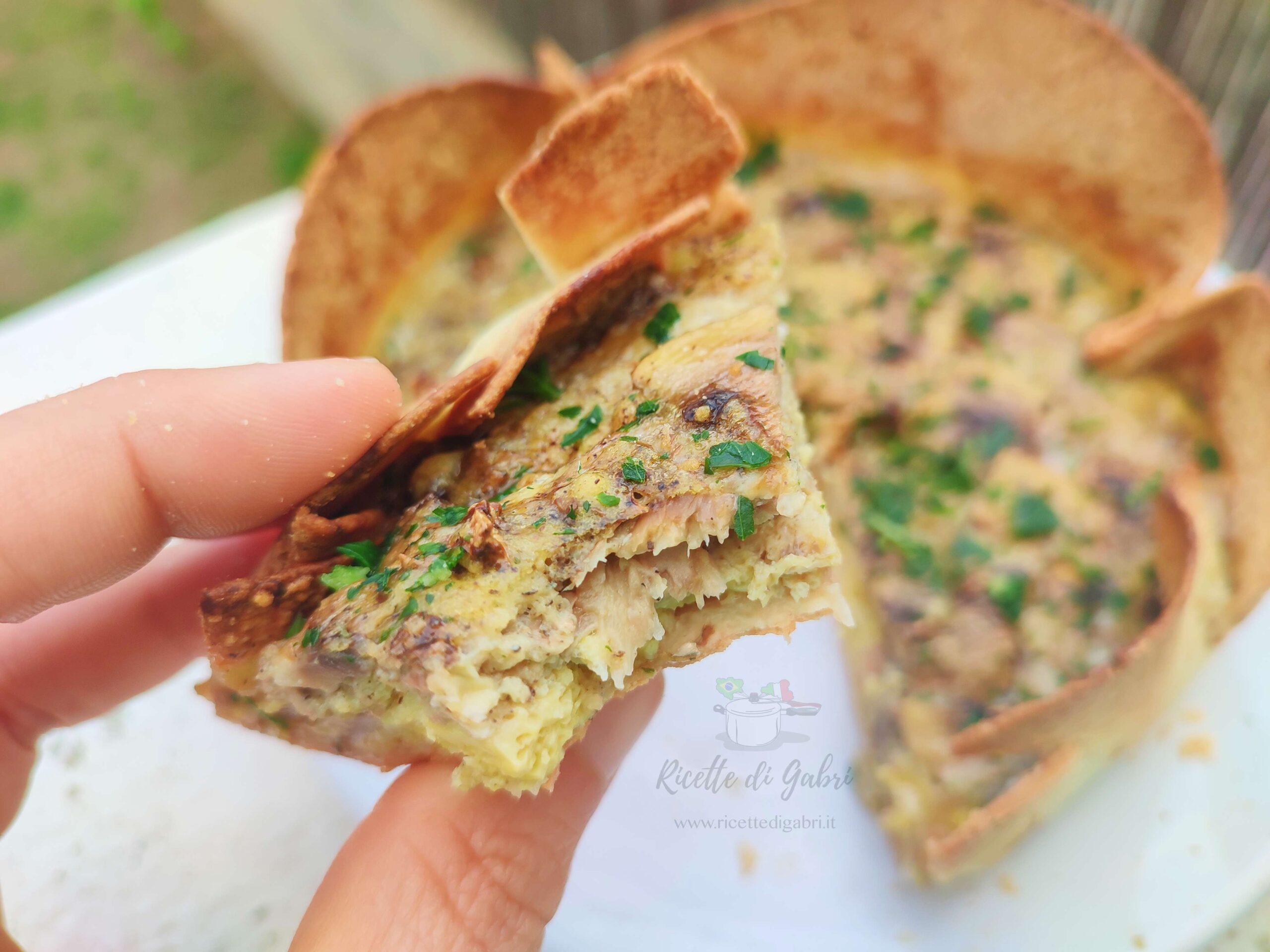 torta salata di piadina ricetta furba di gabri torta ai funghi facile e veloce