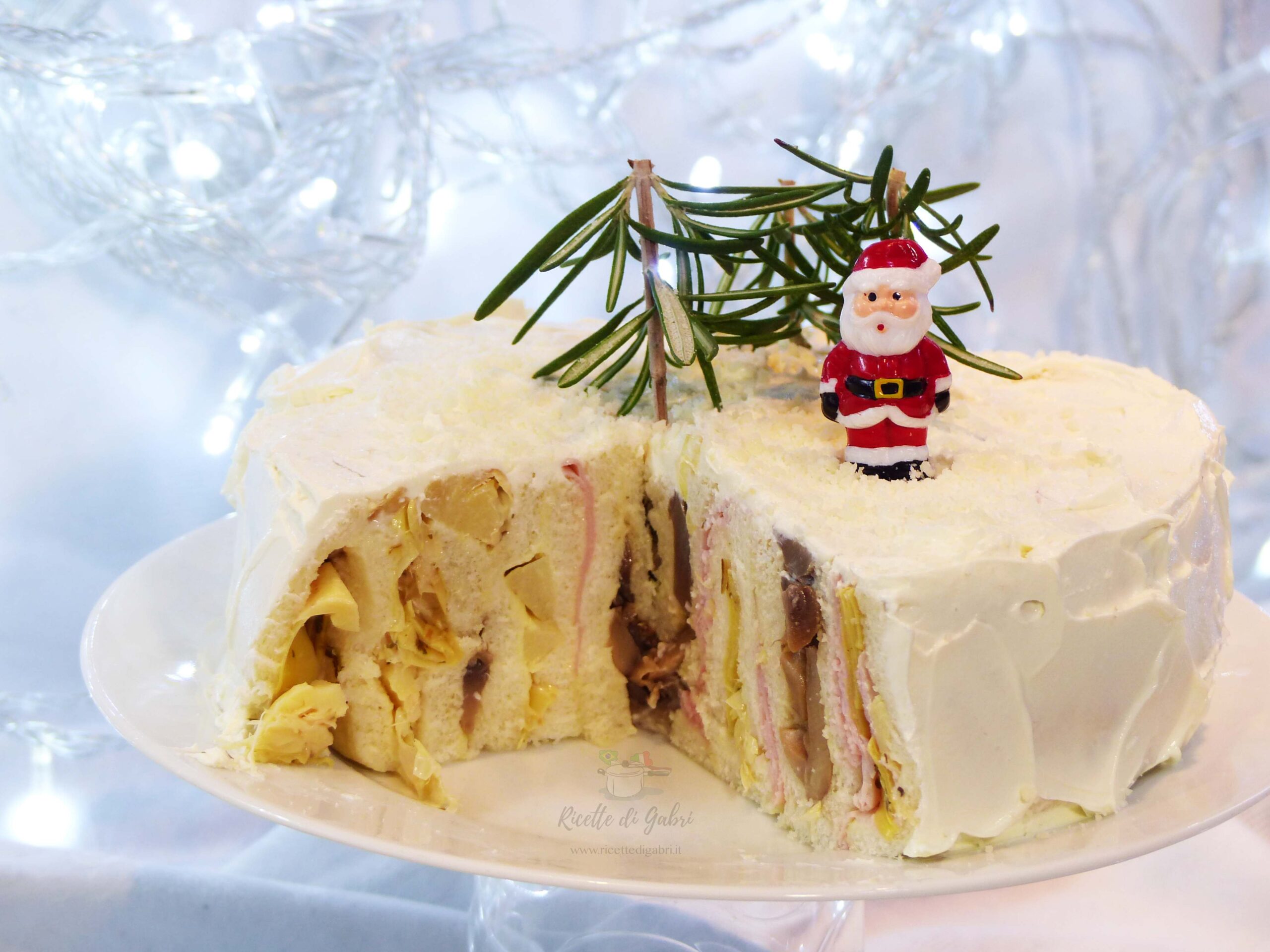 ricetta torta tramezzino tronchetto salato di natale con pancarrè ricetta facile veloce di gabri antipasti