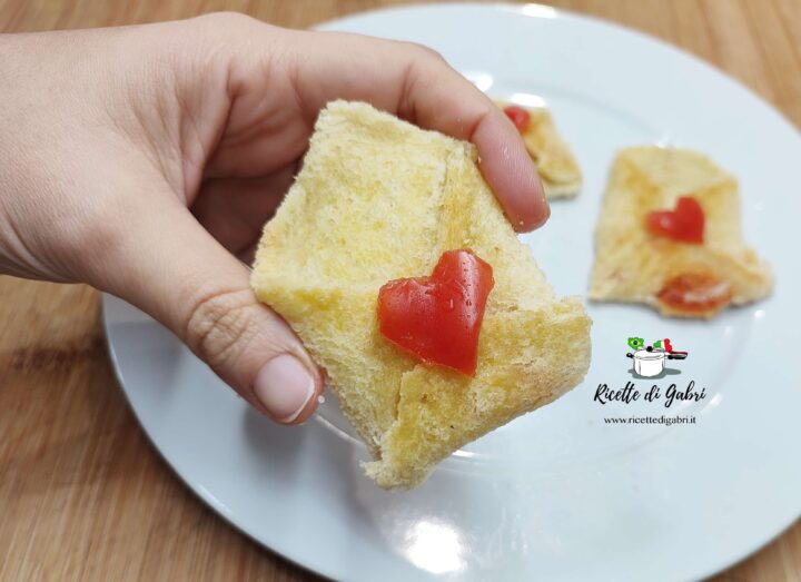 lettere di pancarrè salate idea antipasto cena romantica san valentino gabri