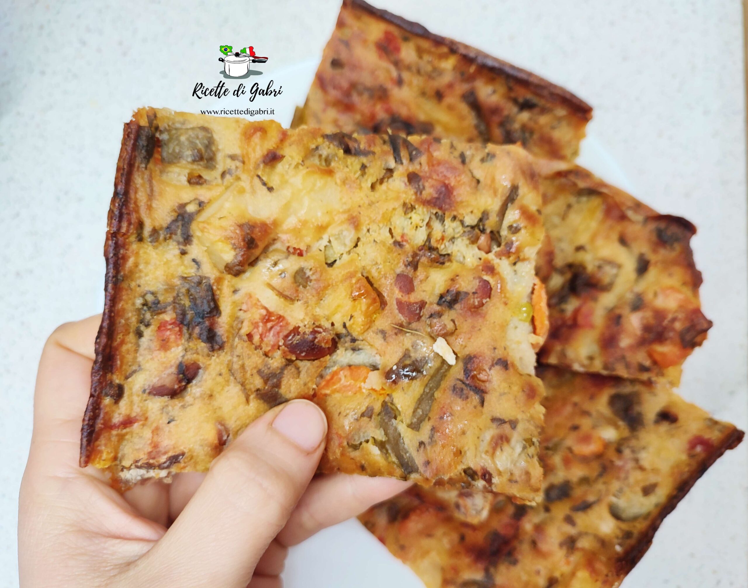 schiacciata di verdure con minestrone surgelato ricetta facile gabri