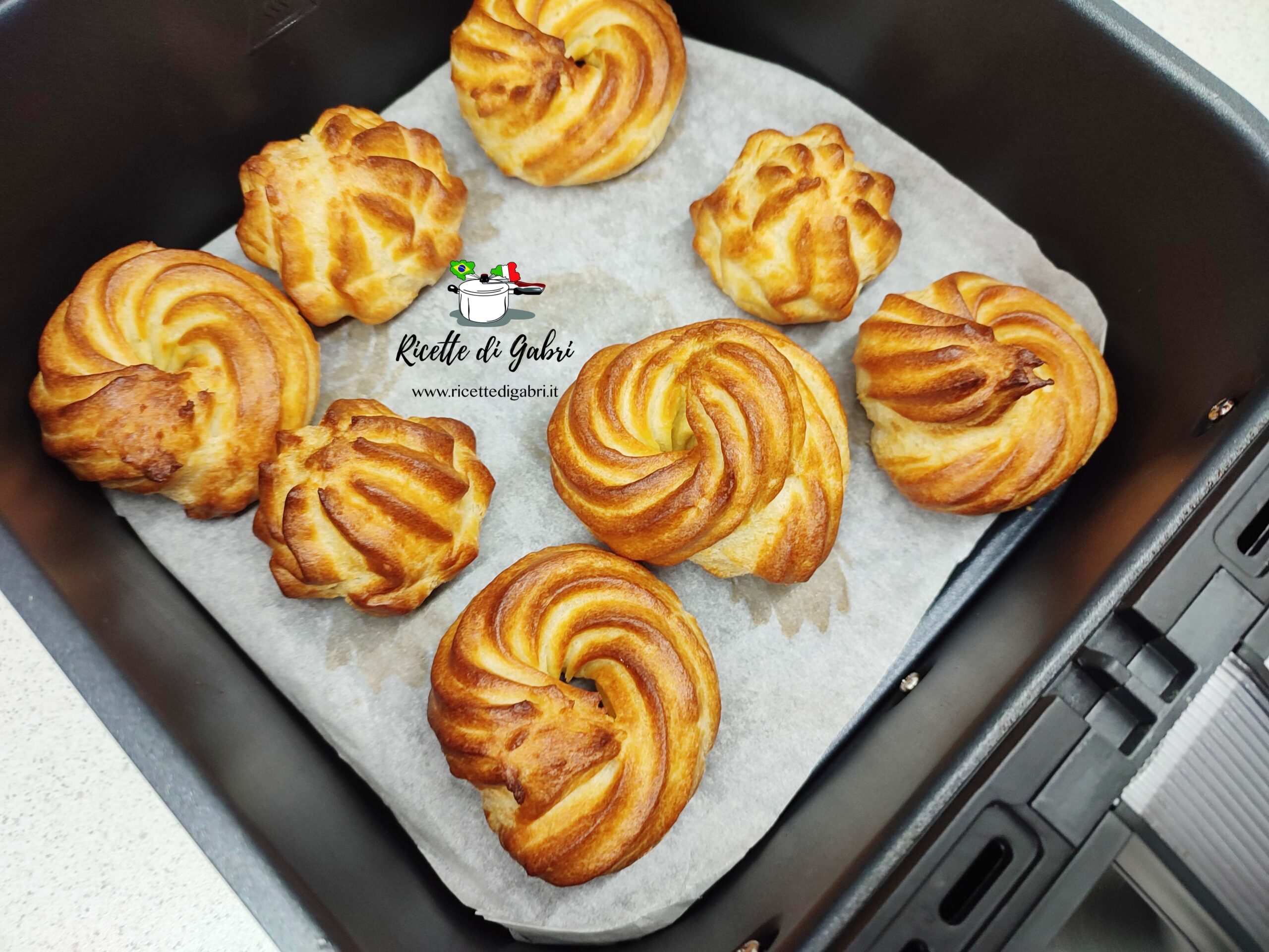 zeppole di san giuseppe in friggitrice ad aria ricetta facile senza burro di gabri