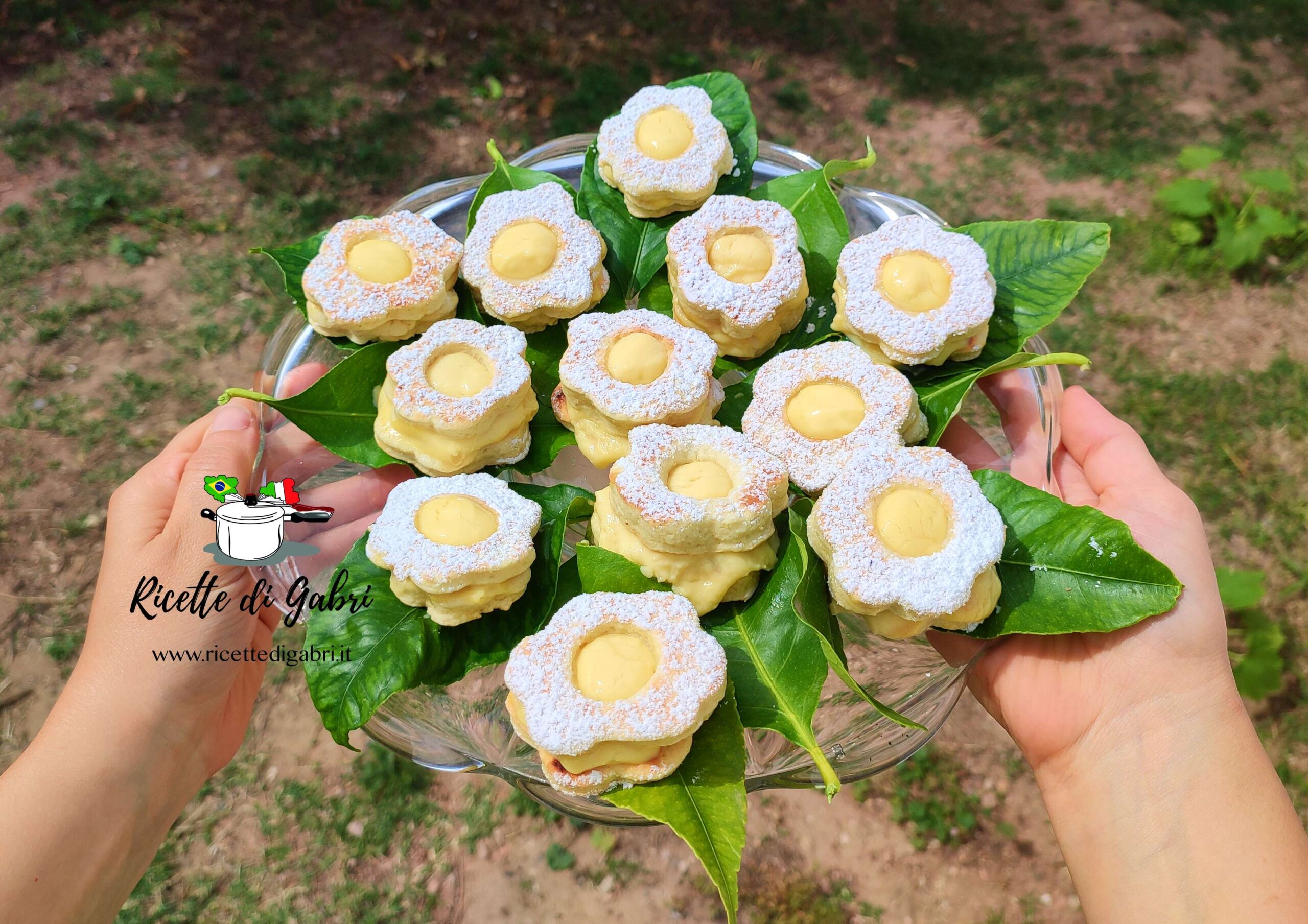 biscotti al limone in padella ripieni di crema dolci in padella di gabri ricetta facile veloce
