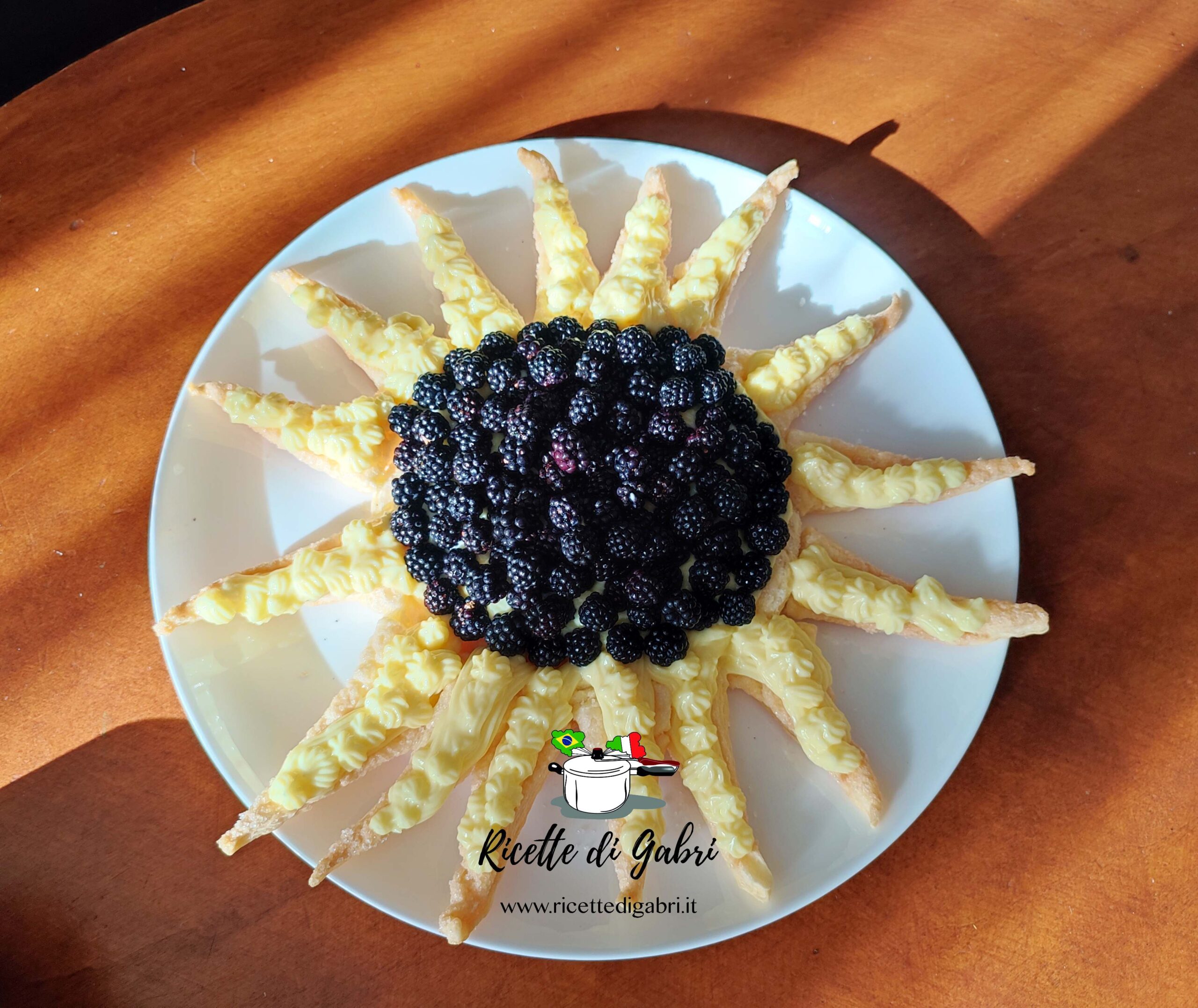 girasole di pasta sfoglia e more dolcetti pasta sfoglia crema cioccolato ricetta facile gabri dolce della domenica scenografico e veloce