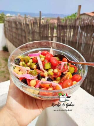 insalata di ceci furba piatto unico da portare al lavoro o al mare gabri