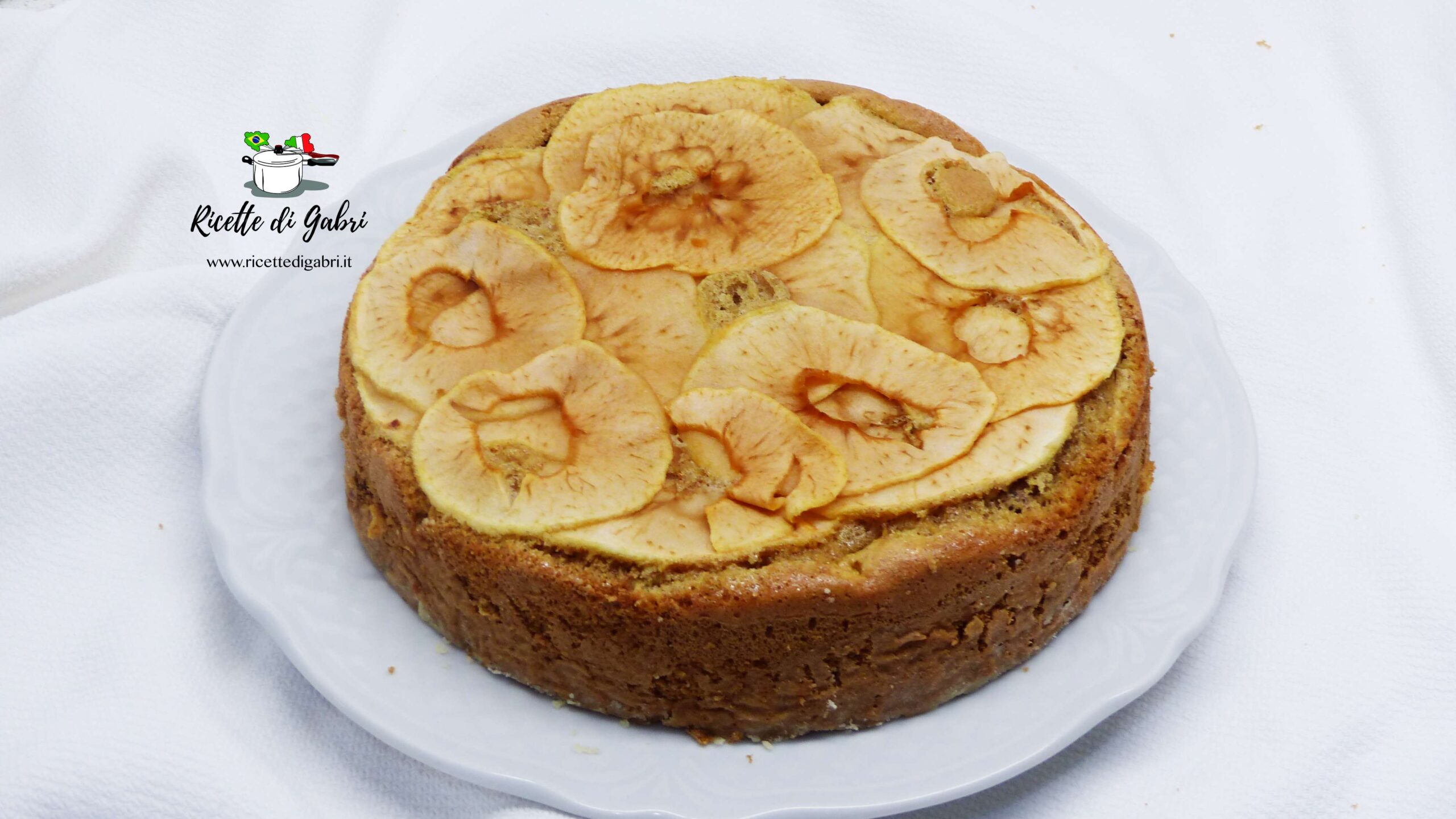 torta di mele soffice leggera senza burro e senza olio gabri