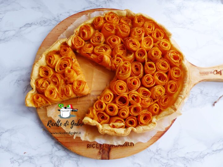 torta salata di pasta sfoglia e patate dolci rose di patate di gabri